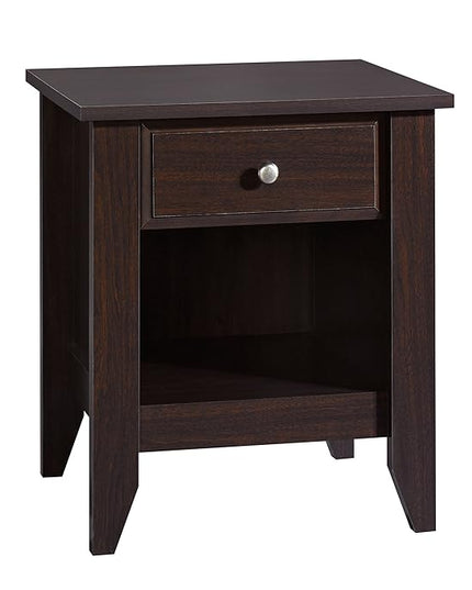 Sauder Night Stand, Jamocha Wood Finish - LeafyLoom