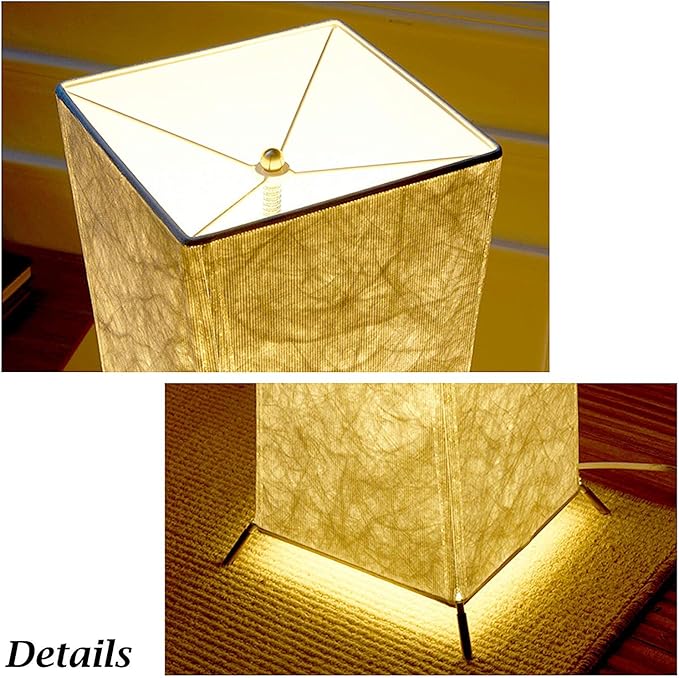 LEONC Design Floor Lamp, LEONC Standing Lamp, RGB 7 Colors Changing LED Bulbs and 10 Levels Brightness, Remote Control and Fabric Shade, Modern for Bedroom, Kids Room and Play Room - LeafyLoom