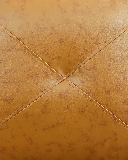 L-Shaped Sectional Couches with 66.5'' Chaise Lounge & Storage Ottoman Modular Room Sofas for Home Office Apartment, Large Living Furniture, 97'' Right Hand Facing, Ginger Faux Leather - LeafyLoom