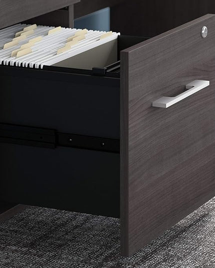 Bush Business Furniture Office 500 2 Drawer File Cabinet, 16W, Storm Gray - LeafyLoom