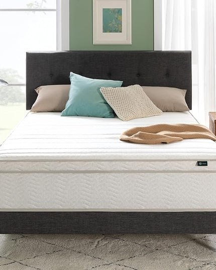 ZINUS 12 Inch Foam and Spring Hybrid Mattress [New Version], Full, Fiberglass free, Medium Firmness, Durable Support, Certified Safe Foams & Fabric, Mattress in A Box - LeafyLoom