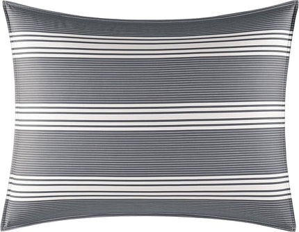 Nautica - Twin Comforter Set, Cotton Reversible Bedding with Matching Sham, Stylish Home Decor, Dorm Room Essentials (Craver Grey, Twin/Twin XL) - LeafyLoom