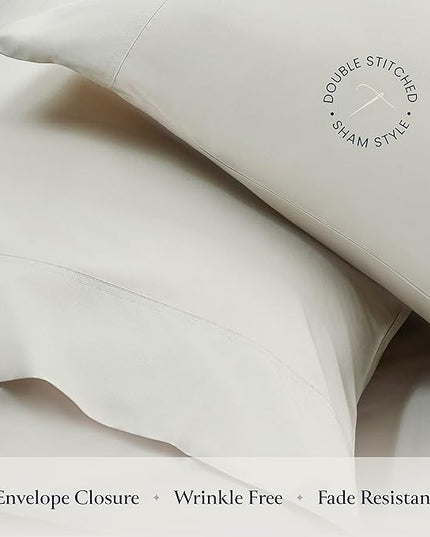 BELADOR Silky Soft Twin XL Sheet Set - Luxury Bed Sheets for Twin XL Size Bed, Secure-Fit Deep Pocket Sheets with Elastic, Breathable Hotel Sheets and Pillowcase Set, Wrinkle Free Oeko-Tex Sheets - LeafyLoom