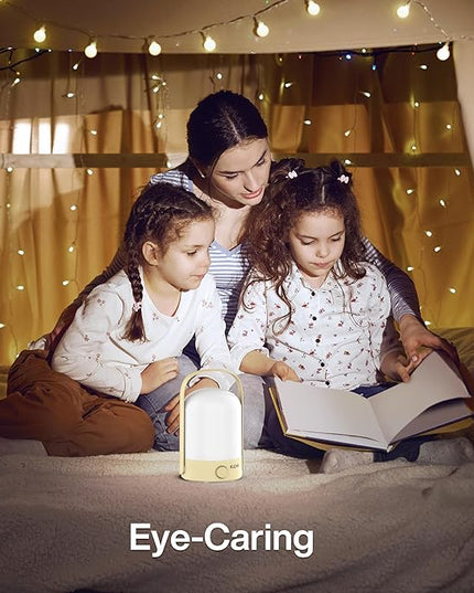 Table Lamp Rechargeable LED Desk Lamp Stepless Dimmer Bedside Table Lamp for Bedroom and Office, Portable Table Lamp for Outdoor & Camping, 360° Eye-Care Lighting & Portable Handle Long-Lasting - LeafyLoom
