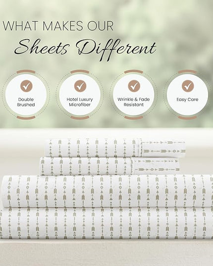 Linen Market 4 Piece King Bedding Sheet Set (Navy Blue Flowers) - Sleep Better Than Ever with These Ultra-Soft & Cooling Bed Sheets for Your King Size Bed - Deep Pocket Fits 16" Mattress - LeafyLoom