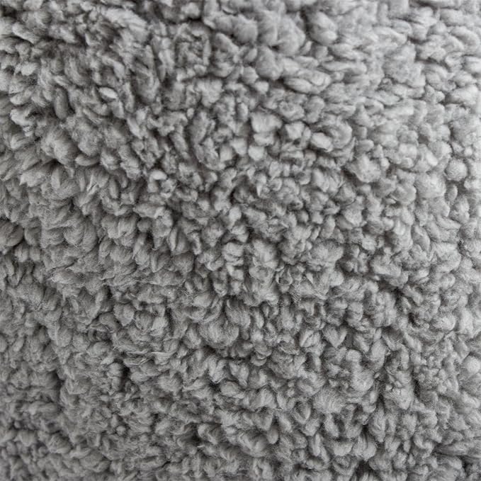 Aimuan Reading Pillow Bed Rest Wedge Large Adult Backrest Pillow with Arms Back Support for Sitting Up in Bed Cushion Incline Rest Sleeping Snoring Pillow,Sherpa Grey Large - LeafyLoom