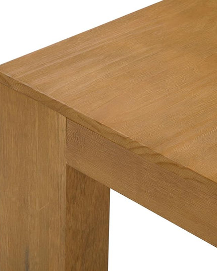 Plank+Beam Modern Rectangular Coffee Table, Solid Wood, 40 Inch, Rectangle Coffee Table for Living Room, Mini Center Tables for Small Spaces, Small Living Space Tea Table, Pecan Wirebrush - LeafyLoom