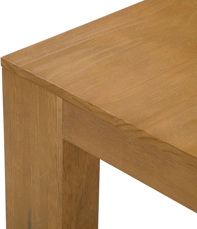 Plank+Beam Modern Rectangular Coffee Table, Solid Wood, 40 Inch, Rectangle Coffee Table for Living Room, Mini Center Tables for Small Spaces, Small Living Space Tea Table, Pecan Wirebrush - LeafyLoom