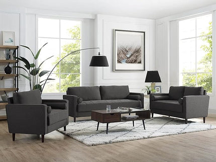LifeStyle Solutions Arm chair, 39.8" W x 31.1" D x 33.5" H, Heather Grey - LeafyLoom