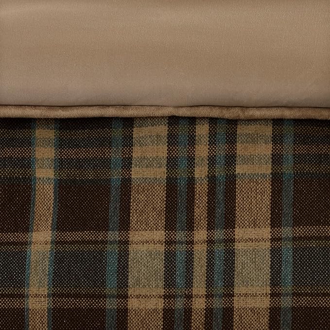 Woolrich Rustic Lodge Cabin Comforter Set - All Season Down Alternative Warm Bedding Layer and Matching Shams, Oversized Queen, Hadley Plaid, Multi - LeafyLoom