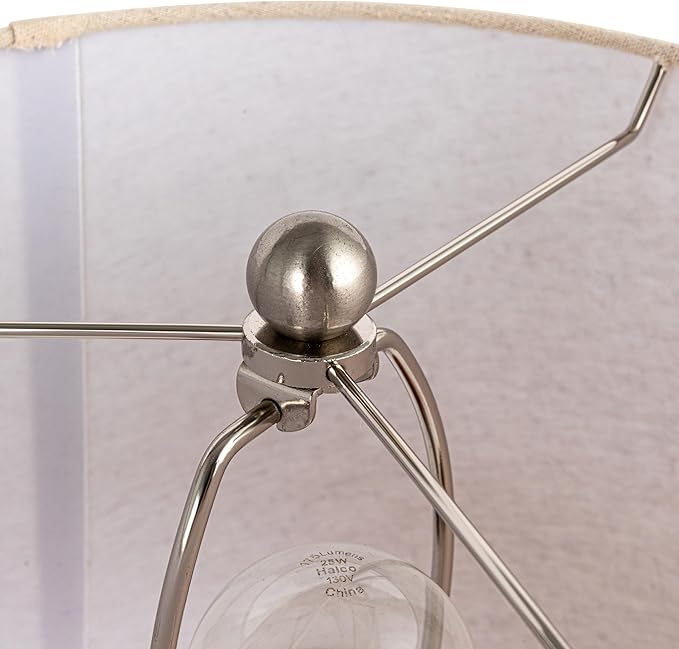 Creative Co-op 13" Round Stoneware Desk Lamp - LeafyLoom
