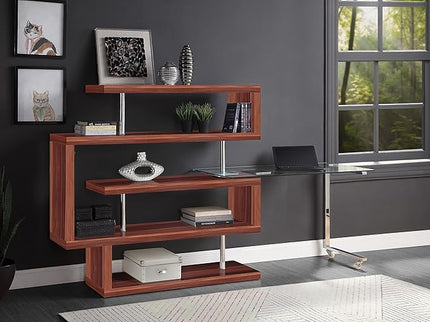 NicBex Kimberly-DW-00026-LWJ Home Office Desks, 55"x24"x54", Walnut - LeafyLoom