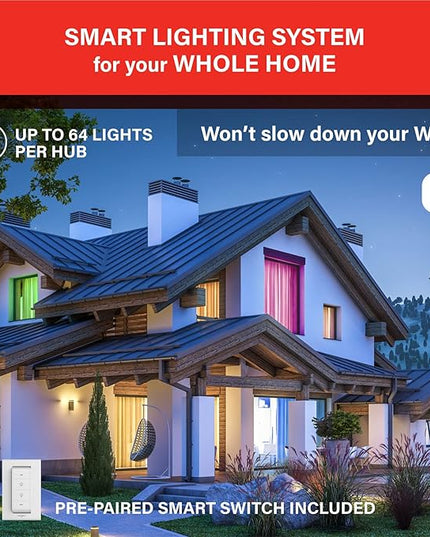 Sengled Color Changing Bulbs That Works with Alexa, Google Home, 3 Pack Starter Kit with Smart Switch, RGB Light A19 E26 Dimmable LED 60W Equivalent, 800LM, 5 Piece Set, White, 3 Count Sengled