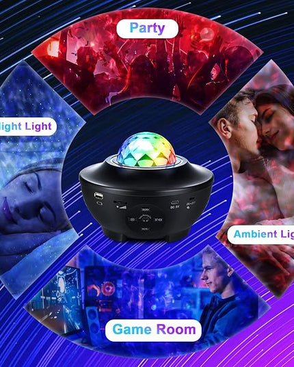 Galaxy Projector Star Projector Night Lights for Bedroom with Music Speaker & Remote Control Work with Smart App & Alexa,Galaxy Light Projector for Bedroom Ceiling for Baby Kids Adult Boys Room Decor… - LeafyLoom