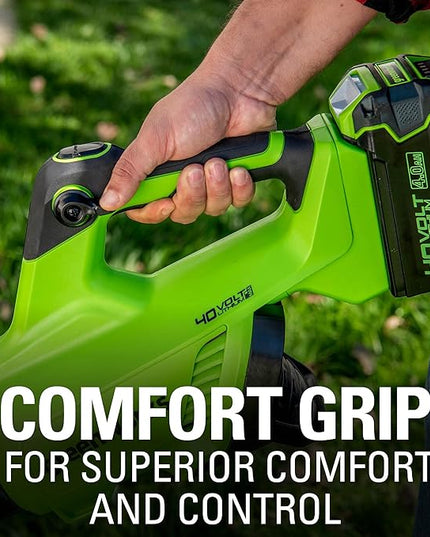 Greenworks 40V (130 MPH / 550 CFM / 75+ Compatible Tools) Cordless Brushless Axial Leaf Blower, Tool Only - LeafyLoom