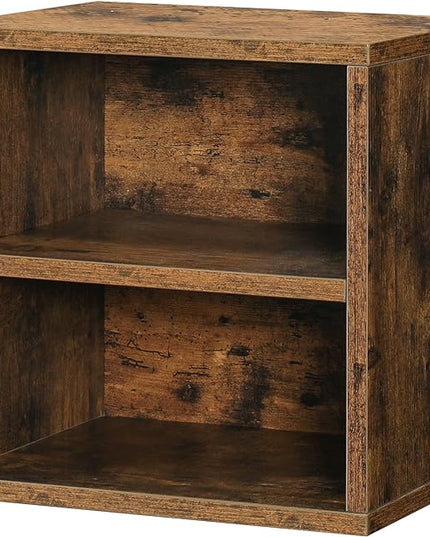 Magic DIY Cube Storage Organizer Stackable Cubes for Home Books Clothes Toy -Modular Cubby Storage System -Stackable Storage Cubes-Bookcase Closet (Antique brown, 1 Layer Cube) - LeafyLoom