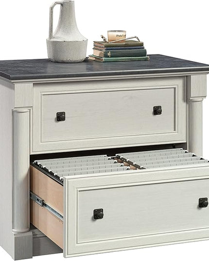 Sauder Palladia Lateral File, L: 36.81" x W: 22.01" x H: 29.61", Glacier Oak - LeafyLoom