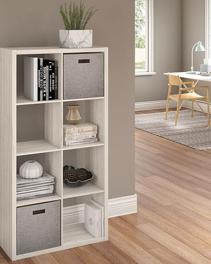 ClosetMaid 4584 Decorative Open Back 8-Cube Storage Organizer, Bleached Walnut - LeafyLoom