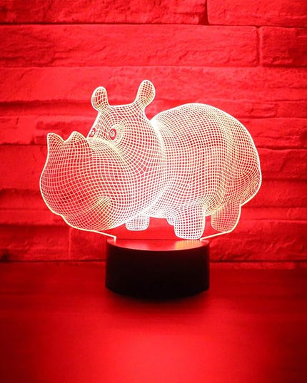 Night Light for Hippo Gift Desk Table Light 7 Colors Changing Touch Control Christmas Birthday Valentine's Day Kids - LeafyLoom