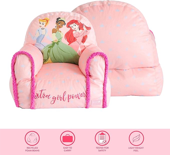 Idea Nuova Princess Bean Bag Sofa Chair, Large - LeafyLoom