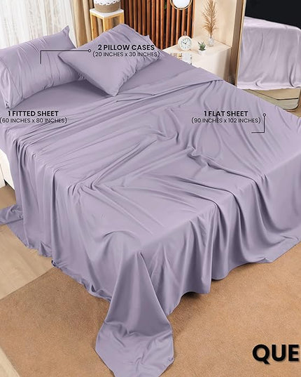 Utopia Bedding Queen Bed Sheets Set - 4 Piece Bedding - Brushed Microfiber - Shrinkage and Fade Resistant - Easy Care (Queen, Lavender) - LeafyLoom