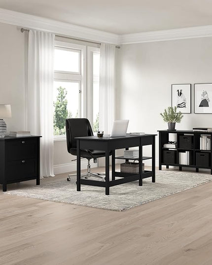 Bush Furniture Broadview 2 Drawer Lateral File Cabinet in Classic Black | Storage for Home Office Workspace - LeafyLoom