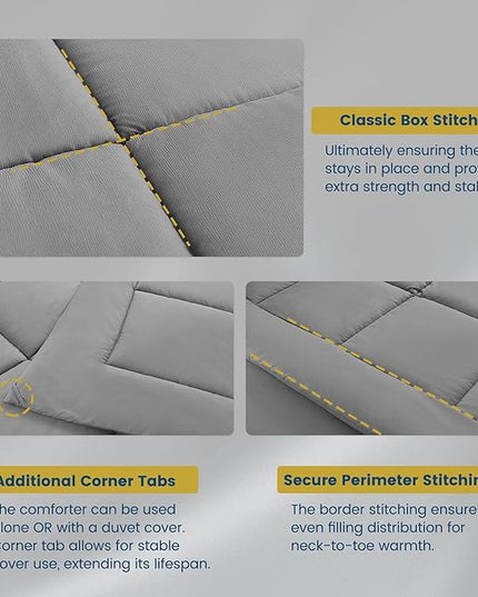 Twin Bed in a Bag 5 Pieces Comforter Set Twin, Wood Grain Texture Bedding Comforter Set Dark Grey Bed Set with Comforter, Pillowcase, Flat Sheet, Fitted Sheet and Pillow Sham - LeafyLoom