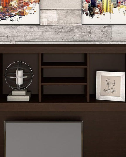 Bush Furniture Somerset Desk Hutch, 71" W, Mocha Cherry - LeafyLoom
