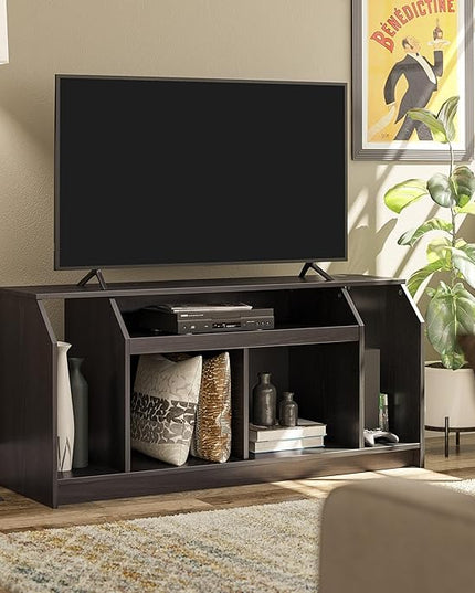 Ameriwood Home The Loft Stand for TVs up to 59”, Black Oak - LeafyLoom