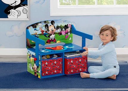 Delta Children Kids Convertible Activity Bench - Greenguard Gold Certified, Disney Mickey Mouse - LeafyLoom