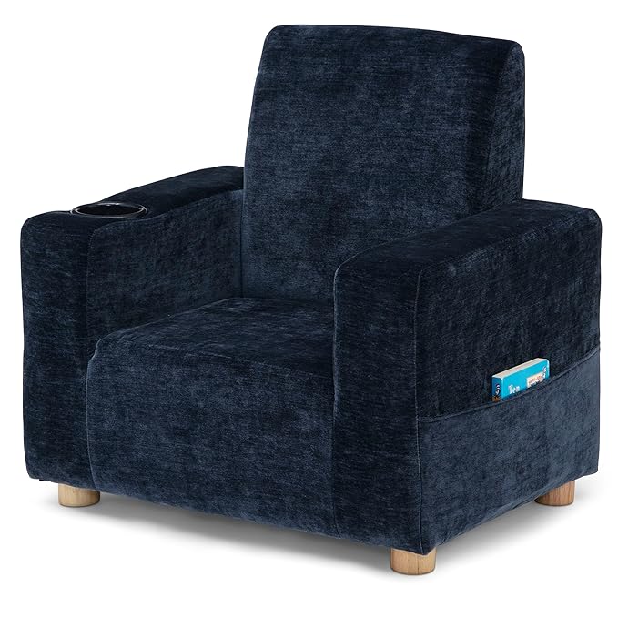 GAP GapKids Upholstered Chair, Navy - LeafyLoom
