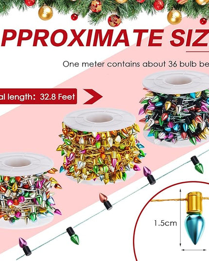 Tuanse 590 Inch Christmas Lights Miniature String Light Accessories Fake Light String Fairy Lights 3 Pieces Christmas Decoration for Xmas Furniture Accessories Tuanse
