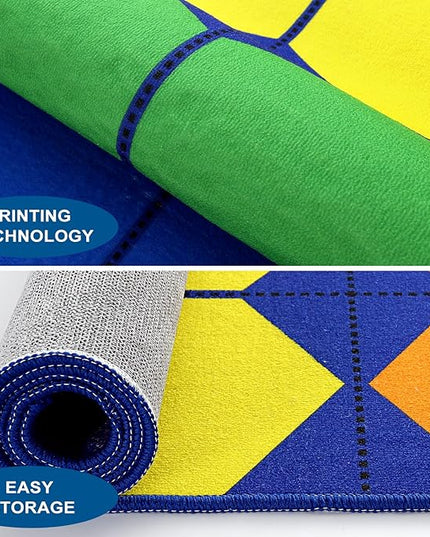 LIVEBOX Hexagon Kids Rug for Classroom, Washable Classroom Carpet for School, Nursery, Colorful Children's Classroom Area Rugs Non-Slip Playroom Mat for Daycare Learning,13'x7'5"(Seats-24) - LeafyLoom