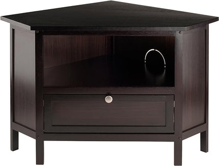 Winsome Corner TV Stand, Screens up to 27", Espresso (92634) - LeafyLoom