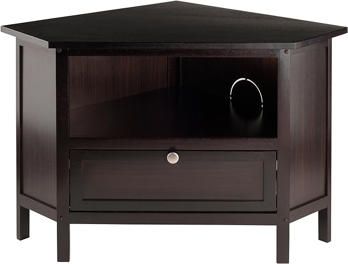 Winsome Corner TV Stand, Screens up to 27", Espresso (92634) - LeafyLoom