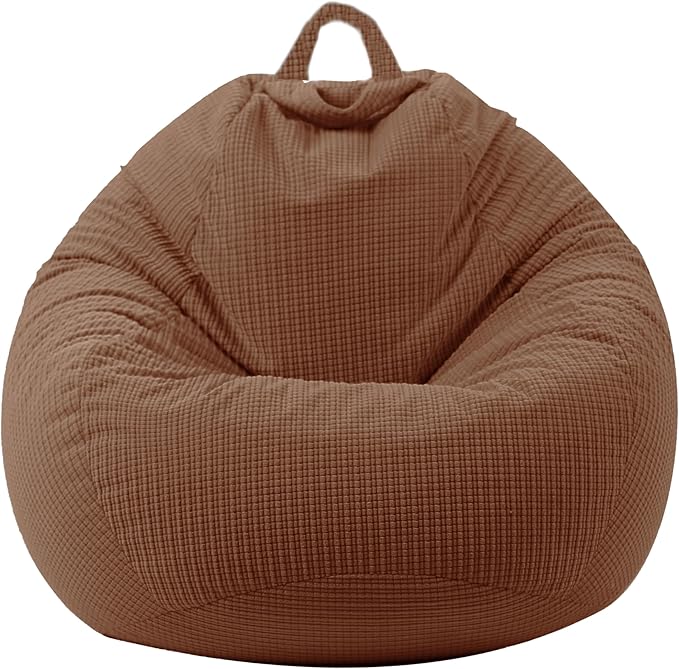 Stuffed Animal Storage Bean Bag Chair Cover (No Filler) Washable Ultra Soft Corduroy Bean Bag Cover for Organizing Plush Toys, Bean Bag for Adults - LeafyLoom