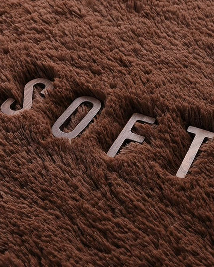 6x9 Large Area Rugs for Living Room, Super Soft Fluffy Modern Bedroom Rug, Brown Coffee Indoor Shag Fuzzy Carpets for Girls Kids Nursery Room Home Decor - LeafyLoom