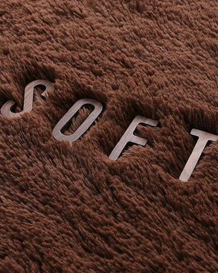 5x8 Large Area Rugs for Living Room, Super Soft Fluffy Modern Bedroom Rug, Brown Coffee Indoor Shag Fuzzy Carpets for Girls Kids Nursery Room Home Decor - LeafyLoom