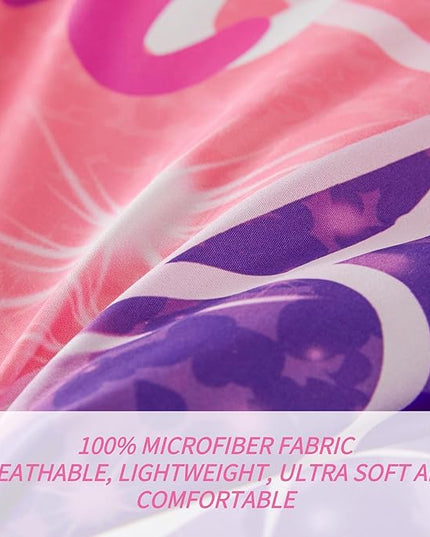 RYNGHIPY Mermaid Kids Girls Comforter Set Full Size Pink Blue Gradient Fish Tail Bed in a Bag - includes Comforter & Sheet Set for Teens Girls Super Soft Kids Bedding - LeafyLoom