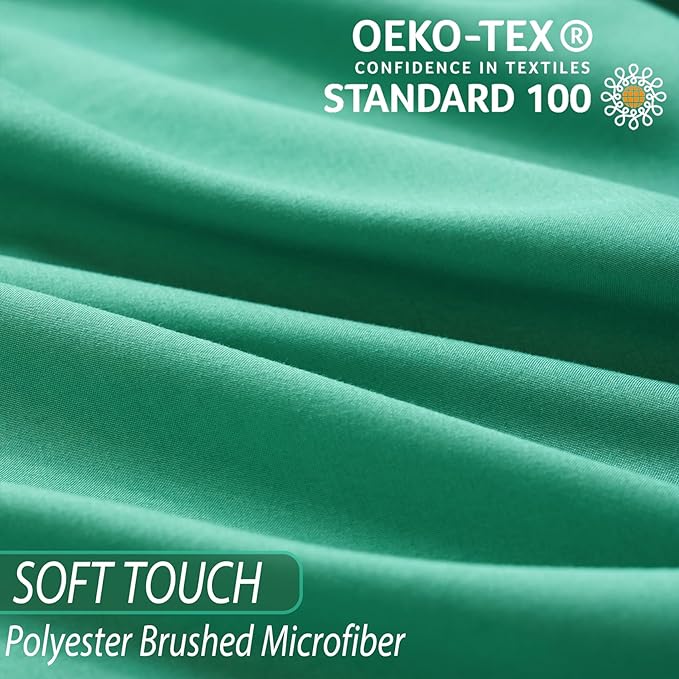 Whitney Home Textile Queen Sheet Set - 4 Piece Soft Breathable Bed Sheets for Queen Size Bed, Deep Pocket Lxuury Brushed Sheets, Hotel Bedding Sheets and Pillowcases, Wrinkle Free Oeko-Tex Sheets - LeafyLoom