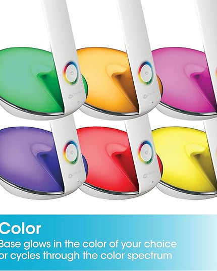 OttLite LED Desk Lamp with Color Changing Base - LeafyLoom