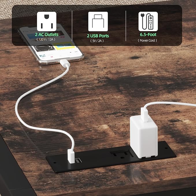TIYASE L Shaped Desk with Power Outlet and USB Port, 59 in L-Shaped Computer Corner Desk with Storage Shelves, Home Office Desk Workstation with Monitor Stand, Tower Shelf, Rustic Brown - LeafyLoom