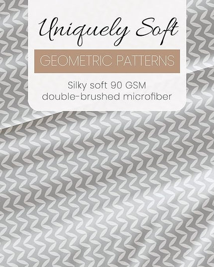 Linen Market 3 Piece Twin Bedding Sheet Set (Gray Chevron) - Sleep Better Than Ever with These Ultra-Soft & Cooling Bed Sheets for Your Twin Size Bed - Deep Pocket Fits 16" Mattress - LeafyLoom
