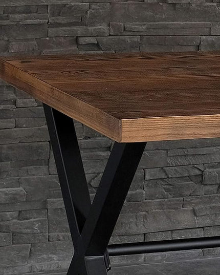 AC Pacific Nova Modern Industrial Home Office Computer and Working Desk Table, Brown/Midnight - LeafyLoom