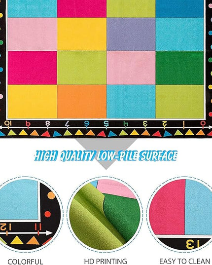 Booooom Jackson Classroom Carpet, Children's Classroom Rug 8'5"x6'5”Kid Rug with Non-Slip Backing,Children's Classroom Educational Seating Carpet Elementary - LeafyLoom