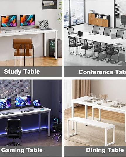 Need Large Computer Desk 70.8 x 23.6 inches Conference Table Large Office Desk Writing Table Workstation for Home Office,White 10FJGSAC3-180WW-60-ND - LeafyLoom