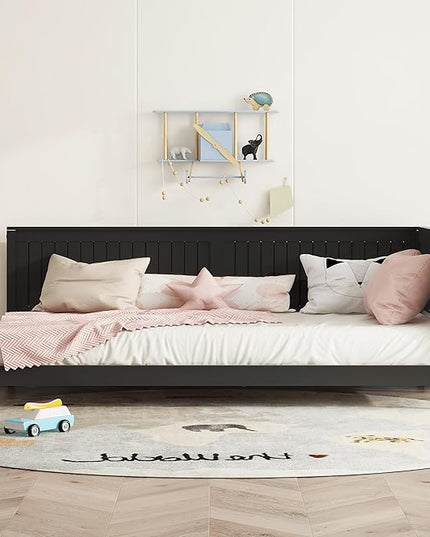 Bellemave Twin Size Wood Daybed, Wood DayBed Sofa Bed Frame for Living Room Bedroom,Solid Wood Daybed Twin Size Sofa Bed Frame with Wood Slat Support,No Box Spring Needed,Espresso - LeafyLoom