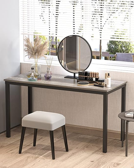 Teraves Computer Desk/Dining Table Office Desk Sturdy Writing Workstation for Home Office (47.24”, Black Oak) - LeafyLoom