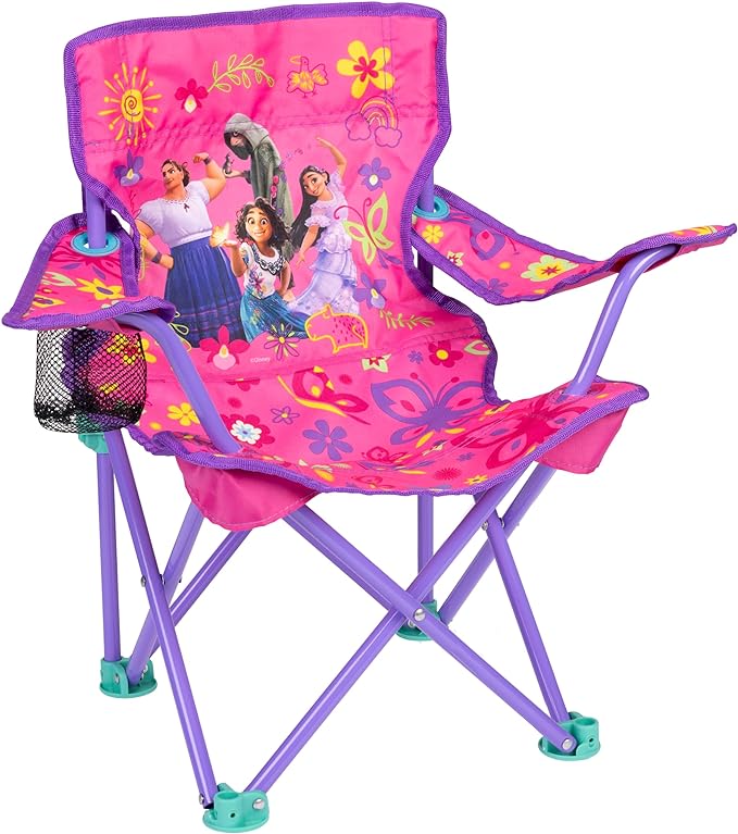 Disney's Encanto Kids Chair Foldable for Camping, Sports or Patio with Carry Bag, Toddlers 24M+ - LeafyLoom