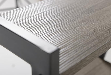 Signature Design by Ashley Soho Modern Home Office Desk & 4-Shelf Bookcase Set, Reclaimed Wood - LeafyLoom